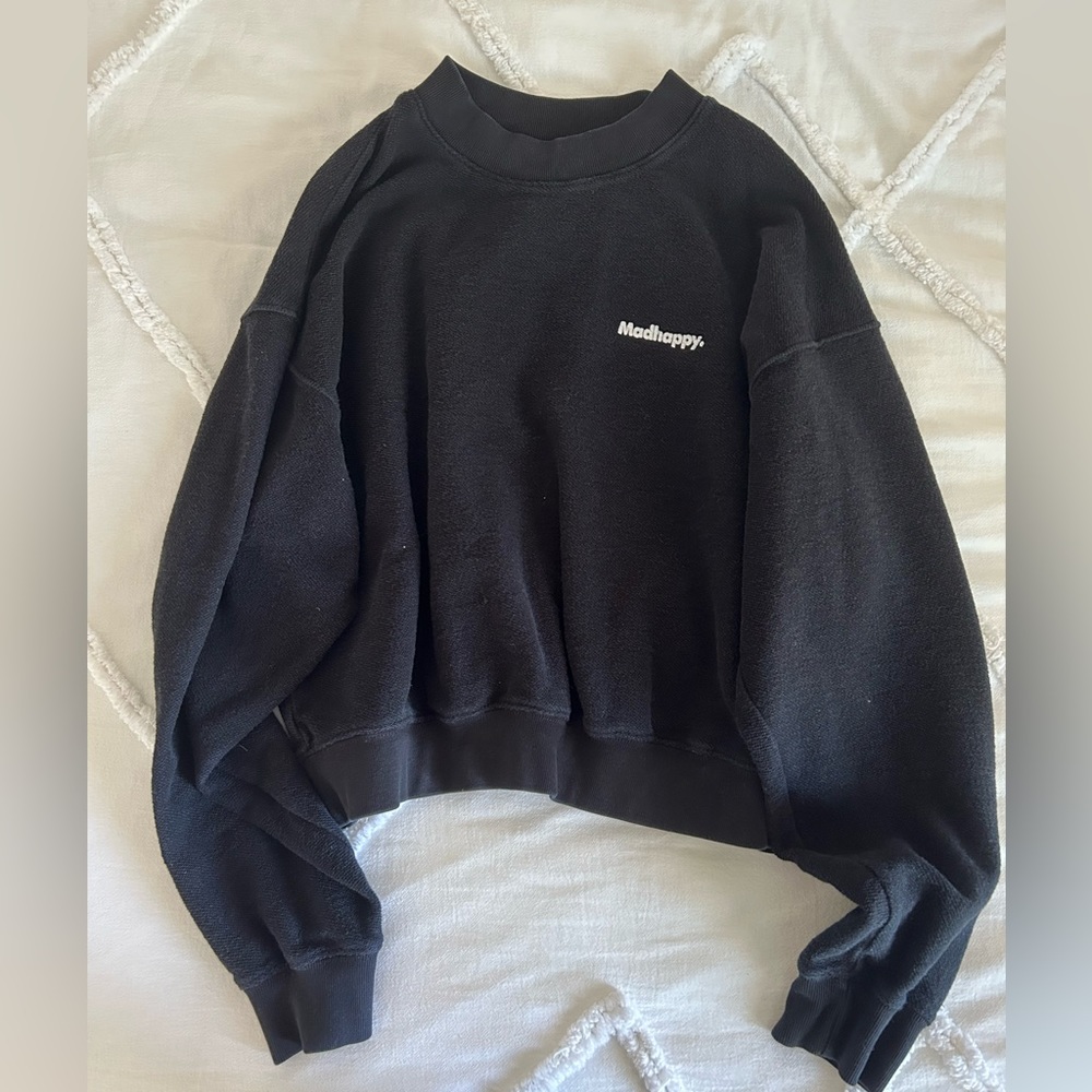 Madhappy Cropped Black Sweatshirt